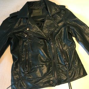 Blank NYC Faux Leather Dark Green jacket Size XS